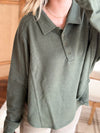 Henley Top in Olive