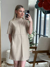Power Hour Dress in Taupe