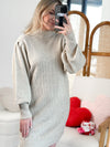 Hazel Sweater Dress in Khaki