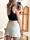 Sadie Tennis Skirt in Cream