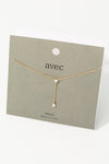 Dainty Rhinestone Stud Y Necklace