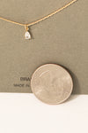 Dainty Chain Teardrop Rhinestone Charm Necklace