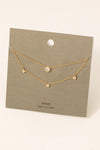 Mini Rhinestone Charms Layered Chain Necklace in Gold