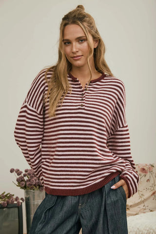 Henley Sweater Top