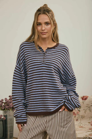 Henley Sweater Top
