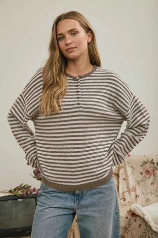 Henley Sweater Top
