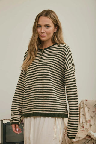 Henley Sweater Top