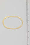 Box Chain Clasp Bracelet in Gold