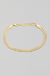 Box Chain Clasp Bracelet in Gold