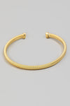 Solid Coiled Cuff Gold Bracelet