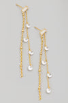 Dainty Rhinestone Chain Dangle Earrings