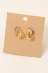 Textured Flat Metallic Hoop Earrings
