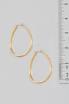 Oval Pincatch Hoop Earrings // Gold - Silver