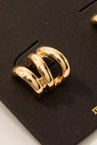 Triple Tube Hoop Earrings