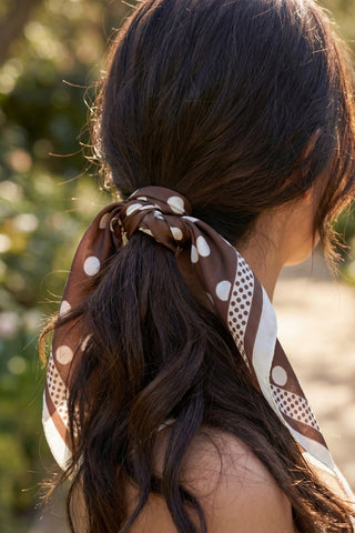 Polka Dotted Square Scarf