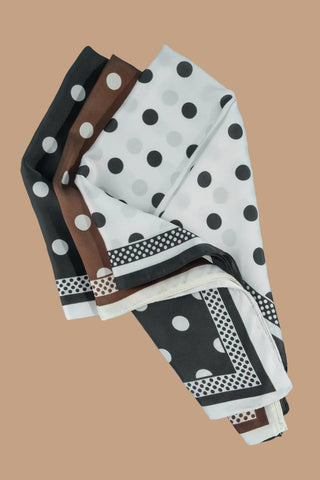 Polka Dotted Square Scarf