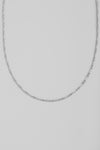 Dainty Oval Chain Link Necklace in Silver