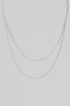 Mixed Dainty Chain Layered Necklace in Silver