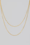 Double Dainty Chain Layered Necklace