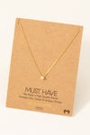 Gold Dipped Mini Cz Pendant Necklace Gold