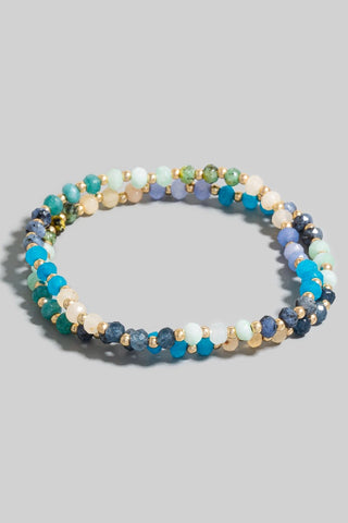 Blue Stone Beaded Bracelet