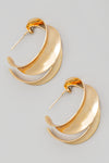 Metallic Layered Hoop Earrings