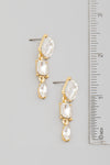 Rhinestone Chain Drop Hook Earrings