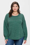 Jean Sweater Knit Top in Green +