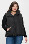 Zara Puffer Vest in Black +