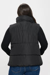 Zara Puffer Vest in Black +