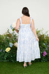 Fruit Blossom Tiered Midi Dress +