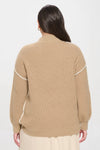 Mock Colorblock Sweater in Ivory +