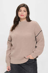 Mock Colorblock Sweater in Mocha +