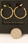 Textured Hoop Earrings // 14k Gold Dipped
