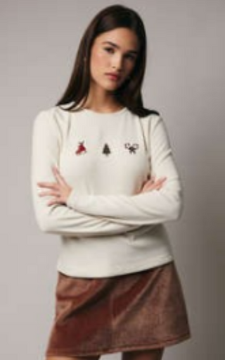 Christmas Embroidery Top