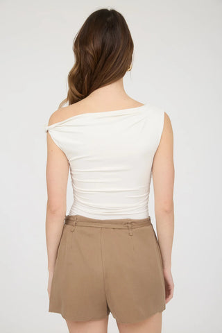 Ashley Top in White - Luna Boutique