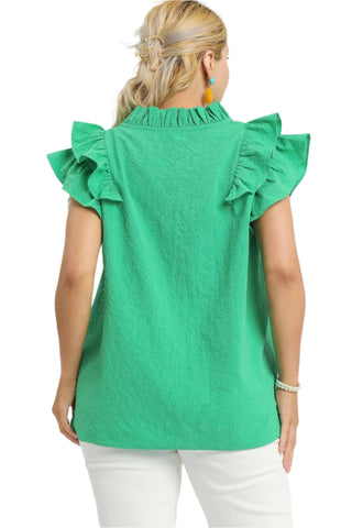 Peony Top In Green +