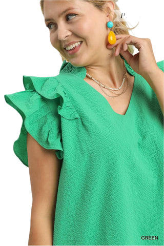 Peony Top In Green +