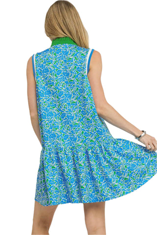 Aqua Print Dress