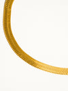 Flat Snake Chain 18K Gold Plated Bracelet