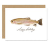 Rainbow Trout Fish Birthday Card