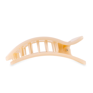 Flat Rectangle Large Hair Clip in Almond Beige