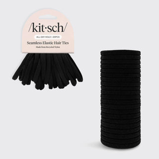 Seamless Hair Elastic Set in Black