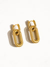 Kate 18K Gold Plated Double Chain Hoop Earring