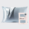 Standard Satin Pillowcase in Haze Blue // Kitsch