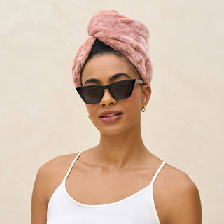 Hair Towel Turban in Terracotta // Kitsch