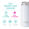 Shimmer White Skinny Can Cooler // Swig