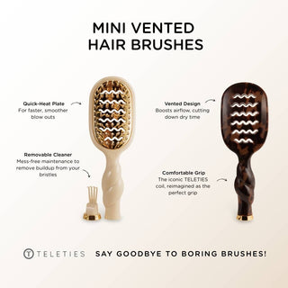 Mini Vented Brush in Tortoise
