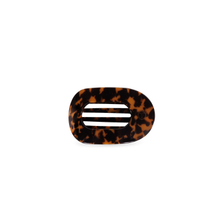 Flat Round Tiny Hair Clip in Tortoise