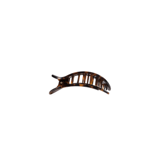 Flat Round Tiny Hair Clip in Tortoise